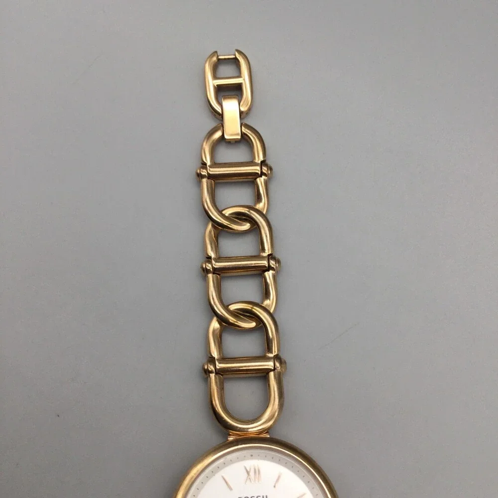 Fossil Virginia Watch Women 30mm ES-5273 Rose Gold Tone New Battery 7" - Picture 5 of 11